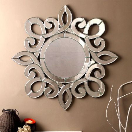 Floral Swirl Reflection Mirror