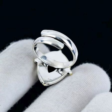 Black Onyx Gemstone Ring 925 Sterling Silver Handmade Jewelry