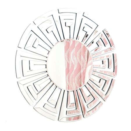 Radial Tile Round Mirror
