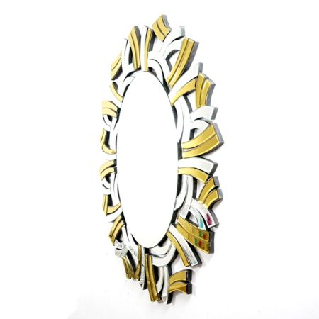 Segmented Halo Oval Mirror