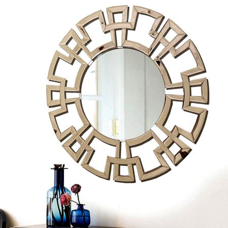 Spiral Mosaic Round Mirror