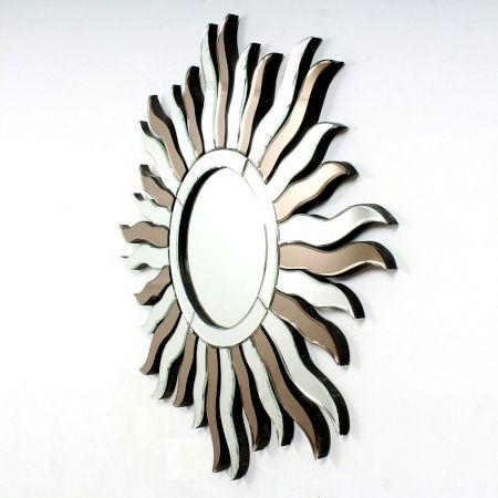 Two Tone Sunburst Mirror