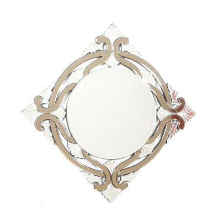 Wavy Sunburst Round Mirror