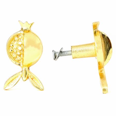 Golden Pomegranate Design Iron Cabinet Knob