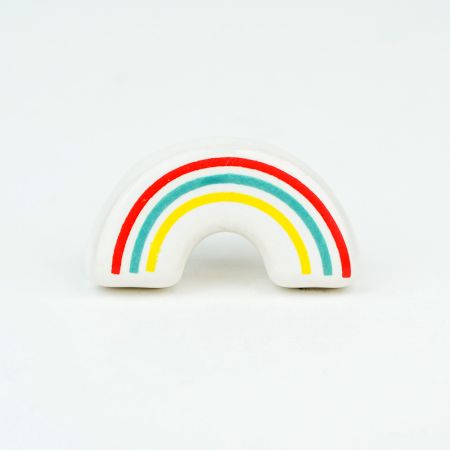 Multicolor Handmade Ceramic Rainbow Shape Drawer Knob