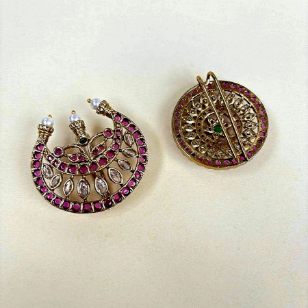 Handcrafted Graceful Coral Hair Accessory Piece