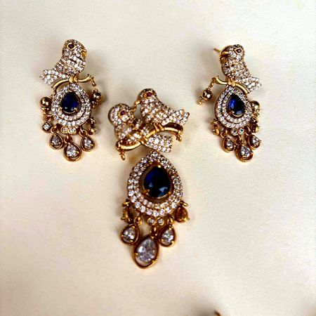 Handmade Floral Beaded Necklace Jewellery Set