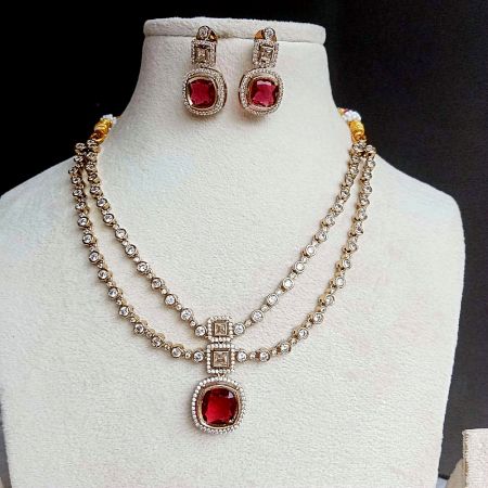 Handmade Regal Thread Necklace Jewellery Set