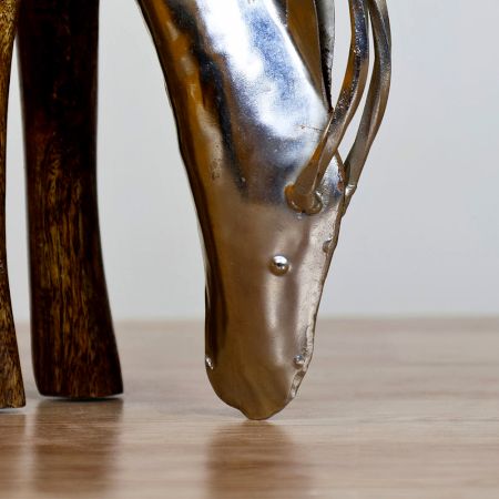 Natural Wood Deer Sculpture Rustic Home Decor