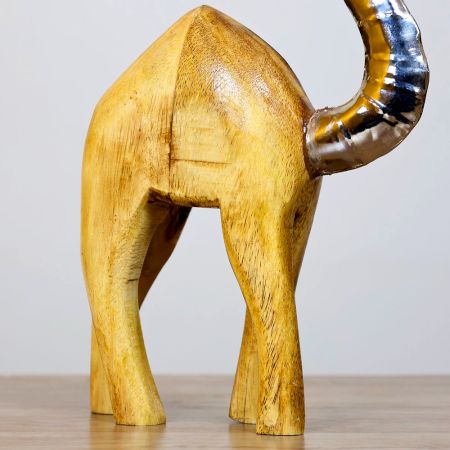 Handcrafted Mango Wood Boho Camel Figurine