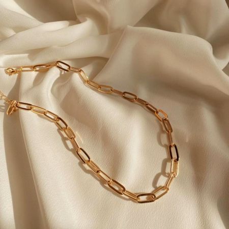 18K Gold Plated Unisex Link Chain Necklace