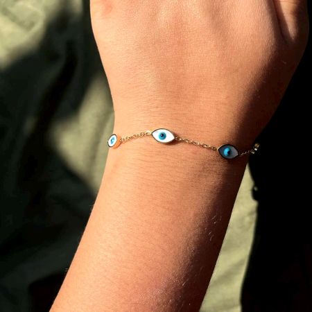 18K Gold Plated Classic Evil Eye Tennis Bracelet