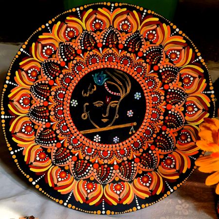 Handcrafted Gopal Ji Krishna Mandala Wall Art