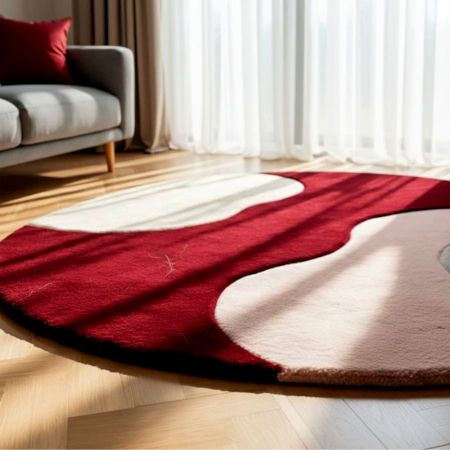 Handtufted Elegant Rug for Home Styling Crimson Rug