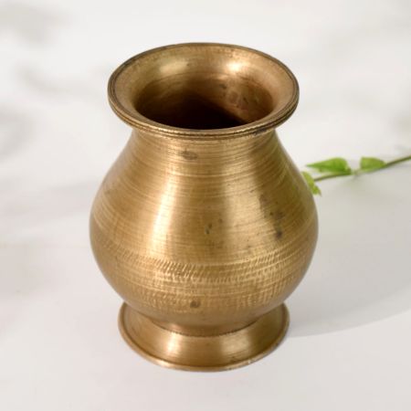 Handmade South Indian Brass Vintage Holy Water Pot
