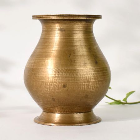 Handmade South Indian Brass Vintage Holy Water Pot