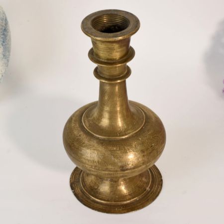 Handmade Brass Hookah Base Vase for Artistic Home Decor