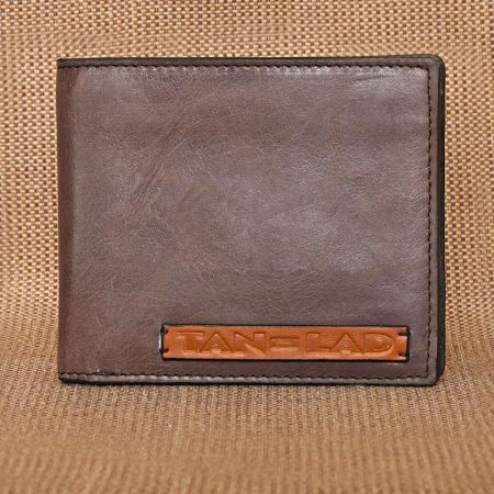Rosewood Leather Wallet Coin Pocket Currency Slots