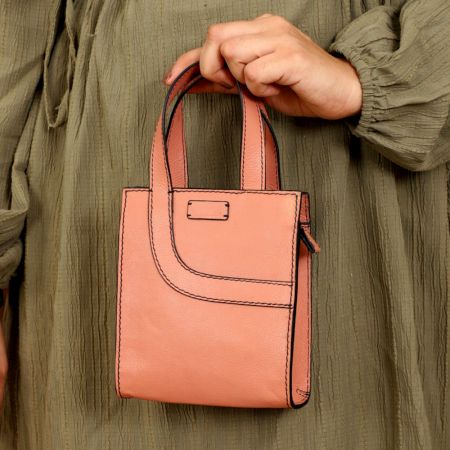 Handmade Blush Sling Bag Leather Timeless Chic