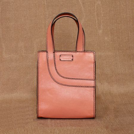 Handcrafted Blush Handbag Leather Chic Sleek