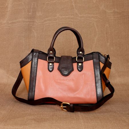 Handmade Blush Peach Sling Bag Leather Luxury