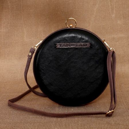 Handmade Charcoal Black Currant Clutches Leather Modern