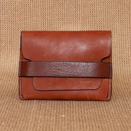 Handmade Brick Cherry Wallet Leather Trendy Polished