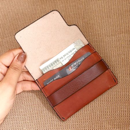 Handmade Brick Cherry Wallet Leather Trendy Polished