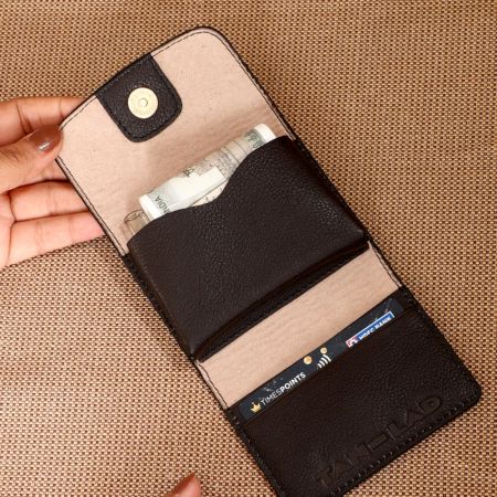 Handmade Cork Ganache Wallet Leather Refined Radiant