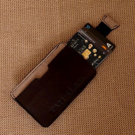 Handmade Dark Chocolate Dove Wallet Leather Dashing