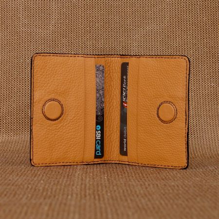 Handmade Peach Wallet Leather Lovely Posh Elegant