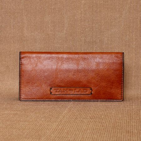 Handmade Caramel Crunch Charcoal Wallet Leather Elegant