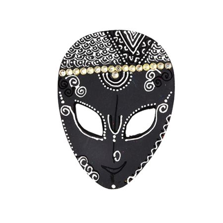 Handcrafted Folk Mask Wooden Fridge Magnet Kitchen Decor