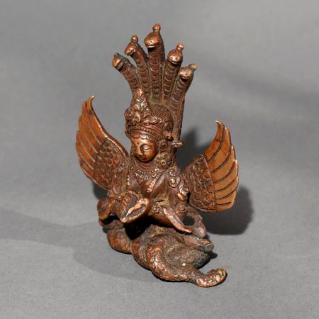 Antique Finish Copper Naga Kanya Spiritual Figurine