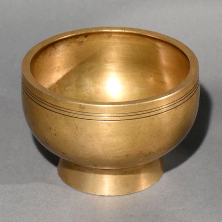 Traditional Himachal Handmade Brass Puja Kumkum Bowl