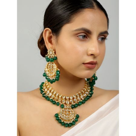 Handcrafted Traditional Kundan Necklace And Earrings Set