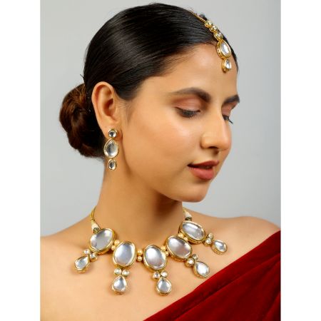 Heritage Kundan Drop Necklace Set
