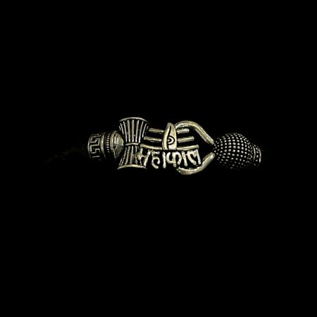 Oxidised Mahakal 92.5 Sterling Silver Bracelet for Men