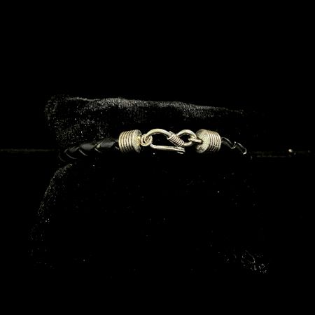 Oxidised Rudraksha 92.5 Sterling Silver Bracelet for Men