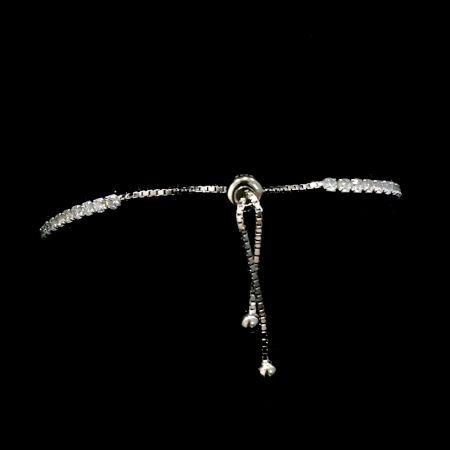 Handcrafted 92.5 Sterling Silver Dual Layer Tennis Bracelet