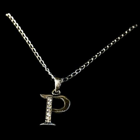 Handcrafted Letter P Premium 925 Sterling Silver Pendant