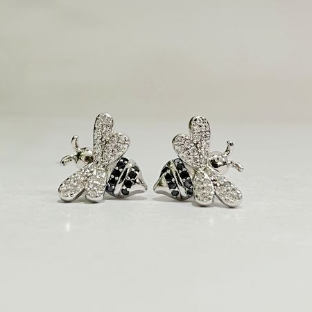 Italian Finish Butterly 925 Sterling Silver Ear Ring