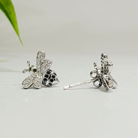 Italian Finish Butterly 925 Sterling Silver Ear Ring