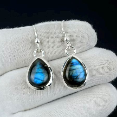 Handcrafted 925 Sterling Silver Pearl Drop Earrings