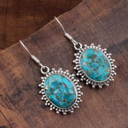 Intricate Square 925 Sterling Silver Earrings