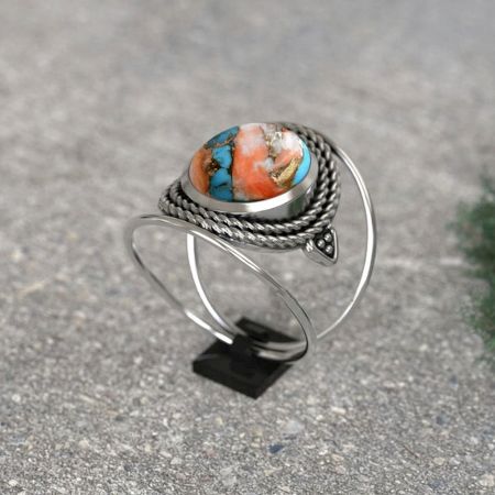 Vibrant Stacking 925 Sterling Silver Ring Piece