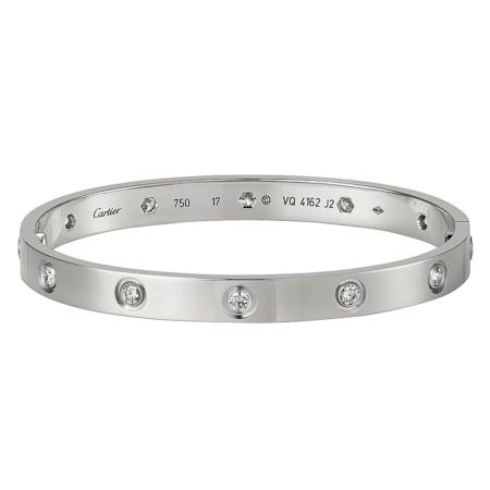 Handcrafted 92.5 Sterling Silver Diamond Studded Bracelet