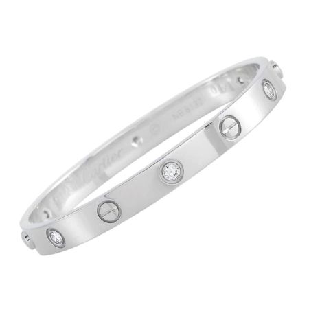 Handcrafted 92.5 Sterling Silver Diamond Studded Bracelet