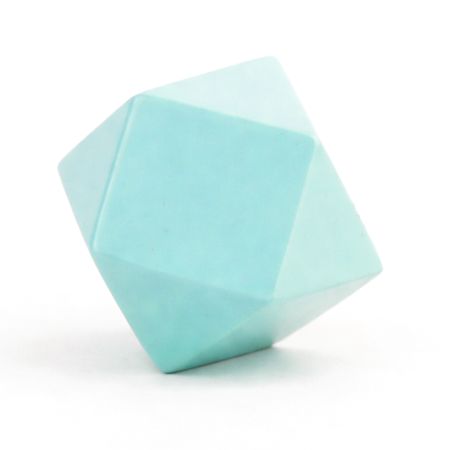Turquoise Geometric Wooden Cabinet Knob
