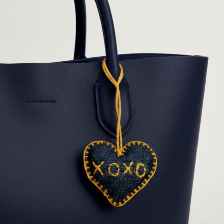 Handmade Heart Message Charm XOXO Design Set of Four